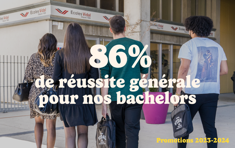 taux de réussite Bachelors écoles vidal